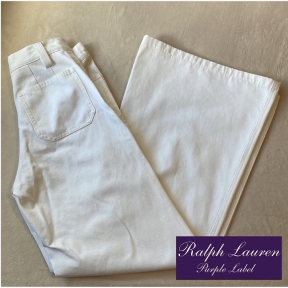 Ralph Lauren Purple Label Pants - Ralph Lauren Purple Label Off White Bell Bottoms